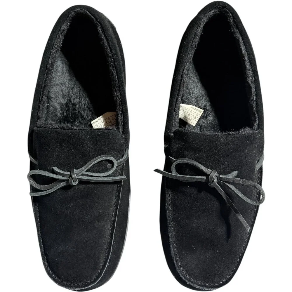 Vionic Irving Adler Men's Black Suede Moccasin Shoes Size 12 NIB Slippers - Picture 3 of 8